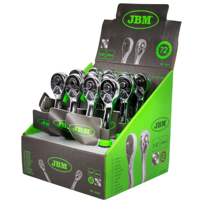 CHROMO CRICCHETTO A 72 DENTI DA 1/4" 145MM JBM