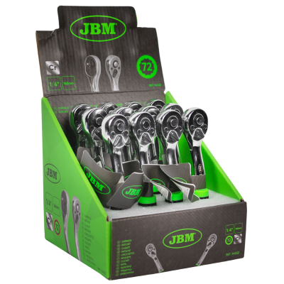 CHROMO CRICCHETTO A 72 DENTI DA 1/4" 145MM JBM