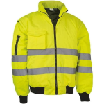BOMBER NYLON GIALLO HV C/BANDE LOGICA