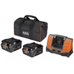 CARICABATTERIE + 2 BATTERIA 18V 5.0AH setll1850shd AEG