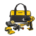 DEWALT KIT TRAPANO PERC. DCD 709+SMER. DCG405 + 1 BATT 2AH+ 1 BATT 4AH