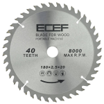 SEGA CIRC.LEGNO/SEGATR. PORTAT 180MM 20H 40TH ECEF