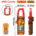 MULTIMETRO A PINZA DIGITALE DC-AC 400A INGCO