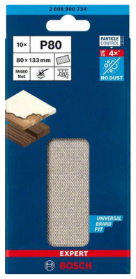 Abrasivo a rete aperta Expert M480 93x186 mm G80, 10pz