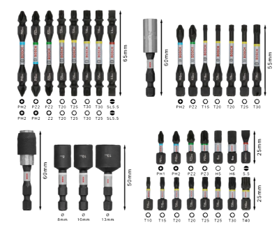 Set bit di avvitamento PRO Impact, 35 pz