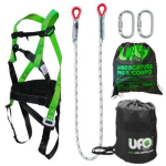 IRUDEK KIT IMBRACATURA DI SICUREZZA ATTACCO DORSALE E STERNALE ,+ FUNE + MOSCH