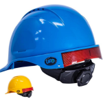 IRUDEK ELMETTO ABS GIALLO CON SOTTOGOLA E REG. RAPIDA RETRO RIFR. PEGASUS EN39
