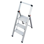 SGABELLO 3 GRADINI IN ALLUMINIO CON PARAPETTO ALTO GIERRE