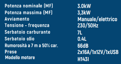 VINCO & HYUNDAI GENERATORE INVERTER HYUNDAI 3,3KW MAN 143CC VINCO