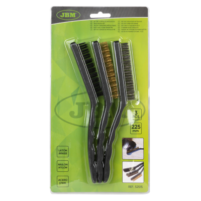 SET DI 3 SPAZZOLE MELALLICHE JBM