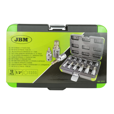 SET 12 PEZZI CON INNESTO 1/2 IMPRONTA TORX