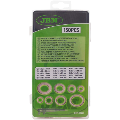 ASTUCCIO DI RONDELLE DI RAME X INIETTORI 150PZ JBM